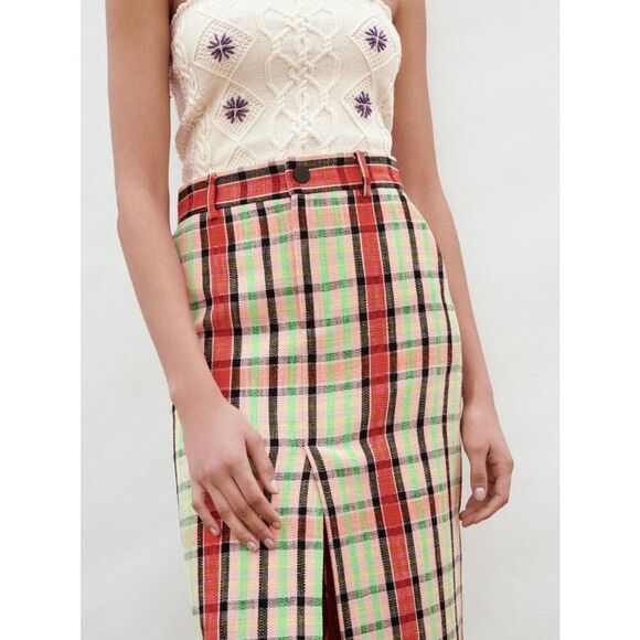 NWOT Zara textured midi skirt, $68 Med E17 - Picture 1 of 10